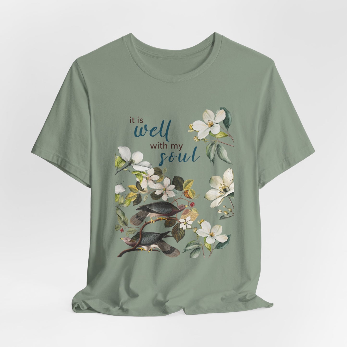 Chinoiserie Floral Bird Shirt - Faithful Motivation