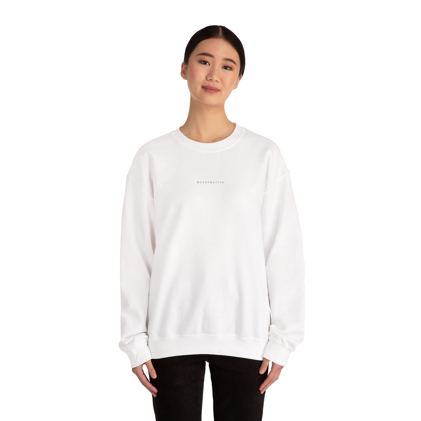 Words Matter Embroidered Sweatshirt