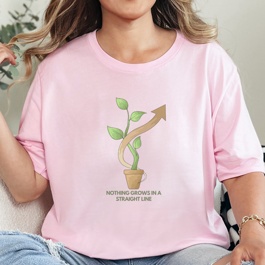 Nothing Grows in a Straight Line – Gardener's Unisex Tee