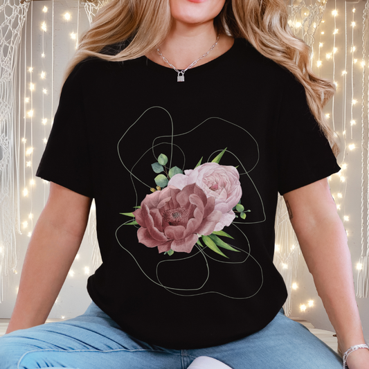 Vintage Floral Bouquet — Elegant Botanical Art Tee