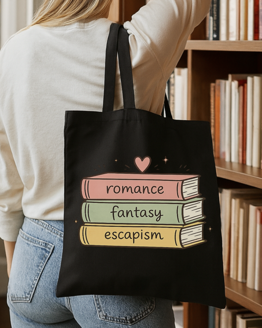 Book Lover Canvas Tote — Romance, Fantasy, Escapism Tote