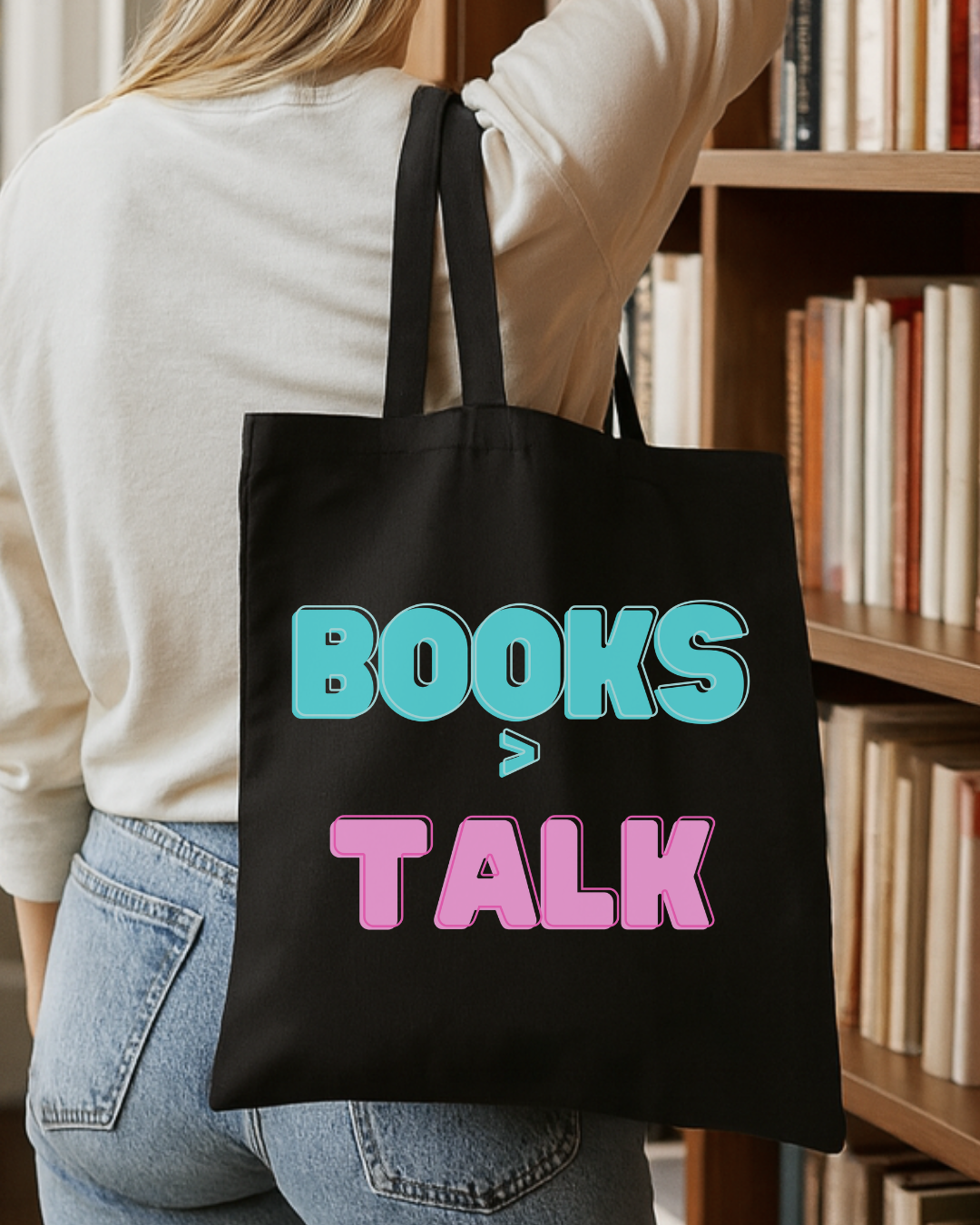 BOOKS > TALK Cotton Canvas Book Lover Tote