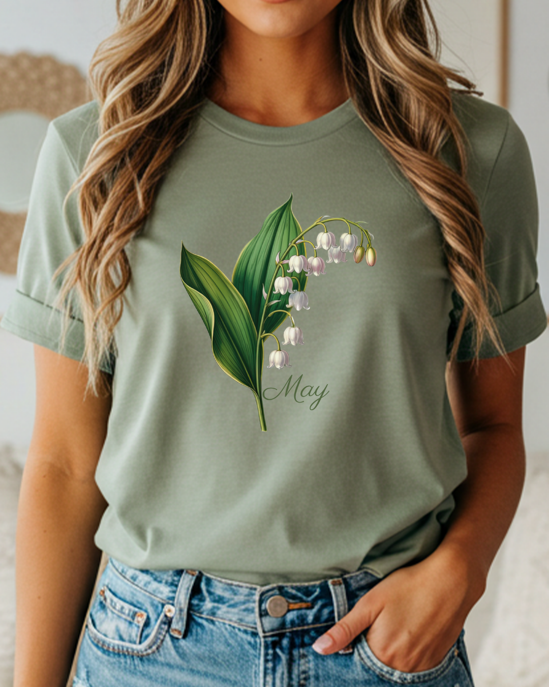 May Birth Flower Tee – Lily of the Valley