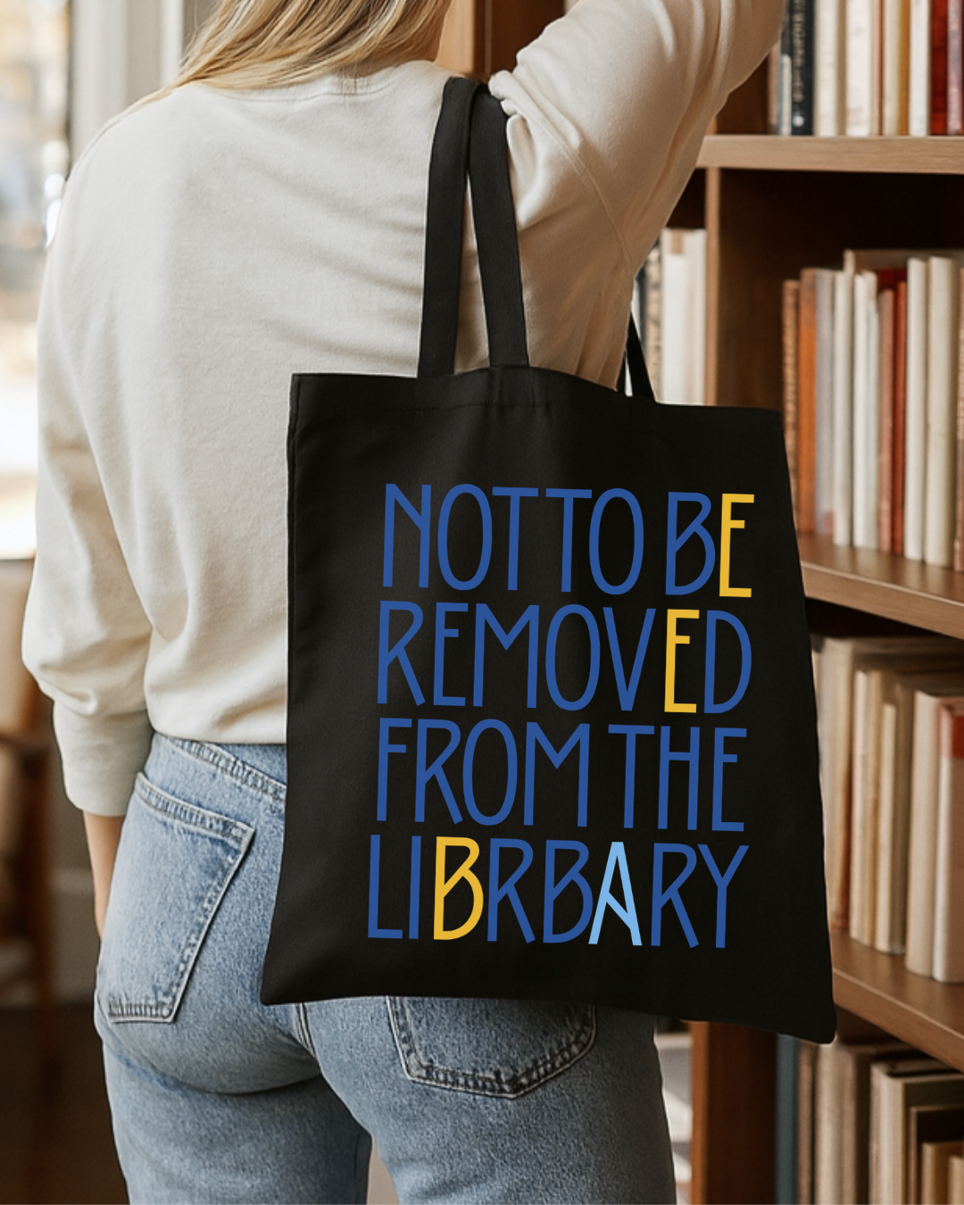 Canvas Book Lover Tote Bag