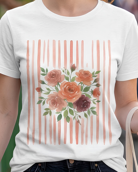Rose Stripe Tee