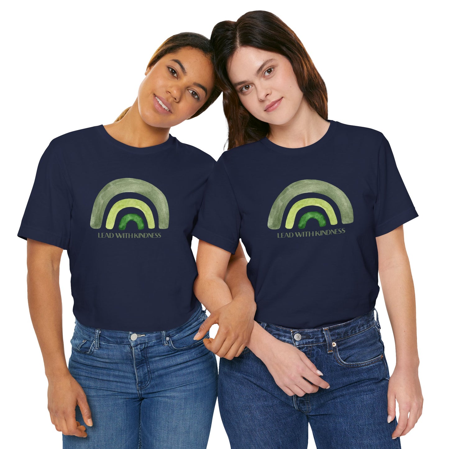 Lead With Kindness – Minimal Rainbow Graphic T-Shirt