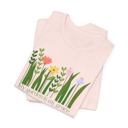 Floral Garden — My Garden Is My Grace Tee