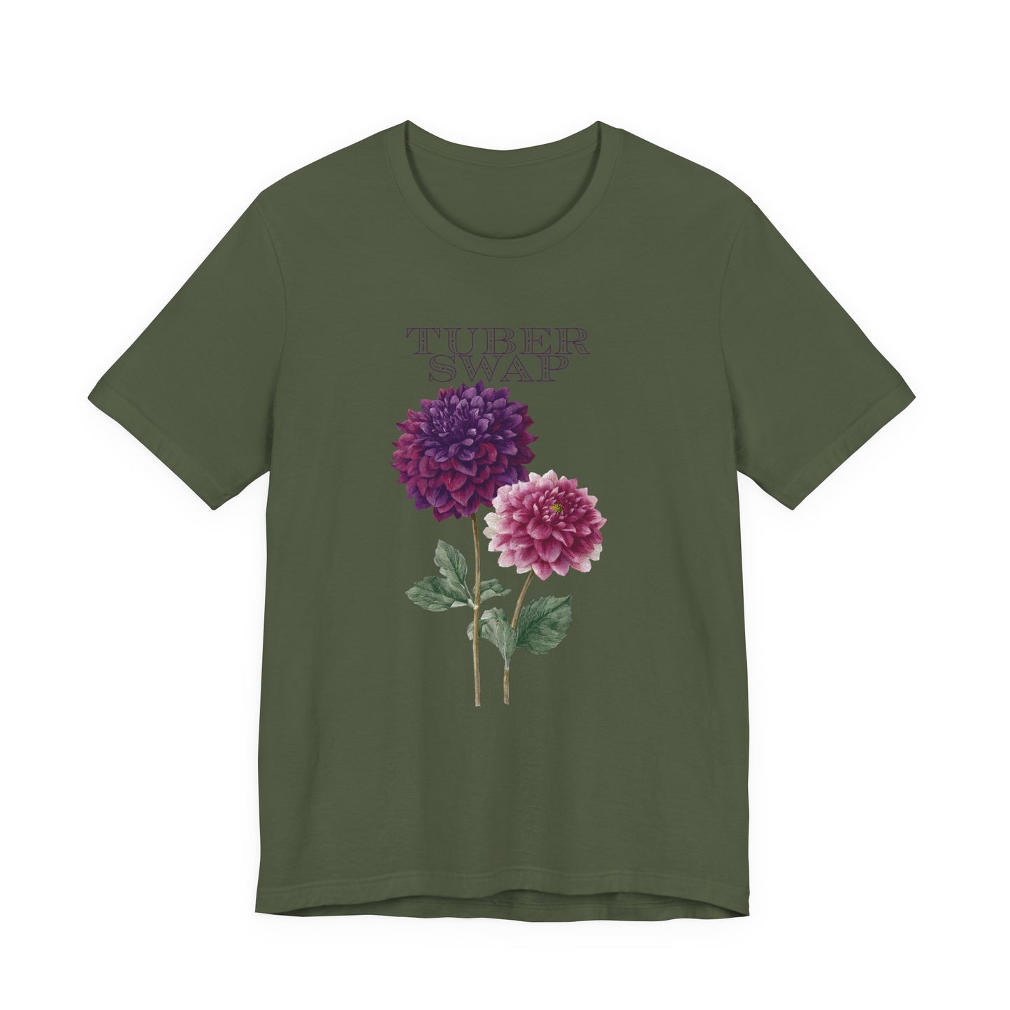 Floral Dahlia Tuber Swap — Vintage Botanical Graphic T-Shirt