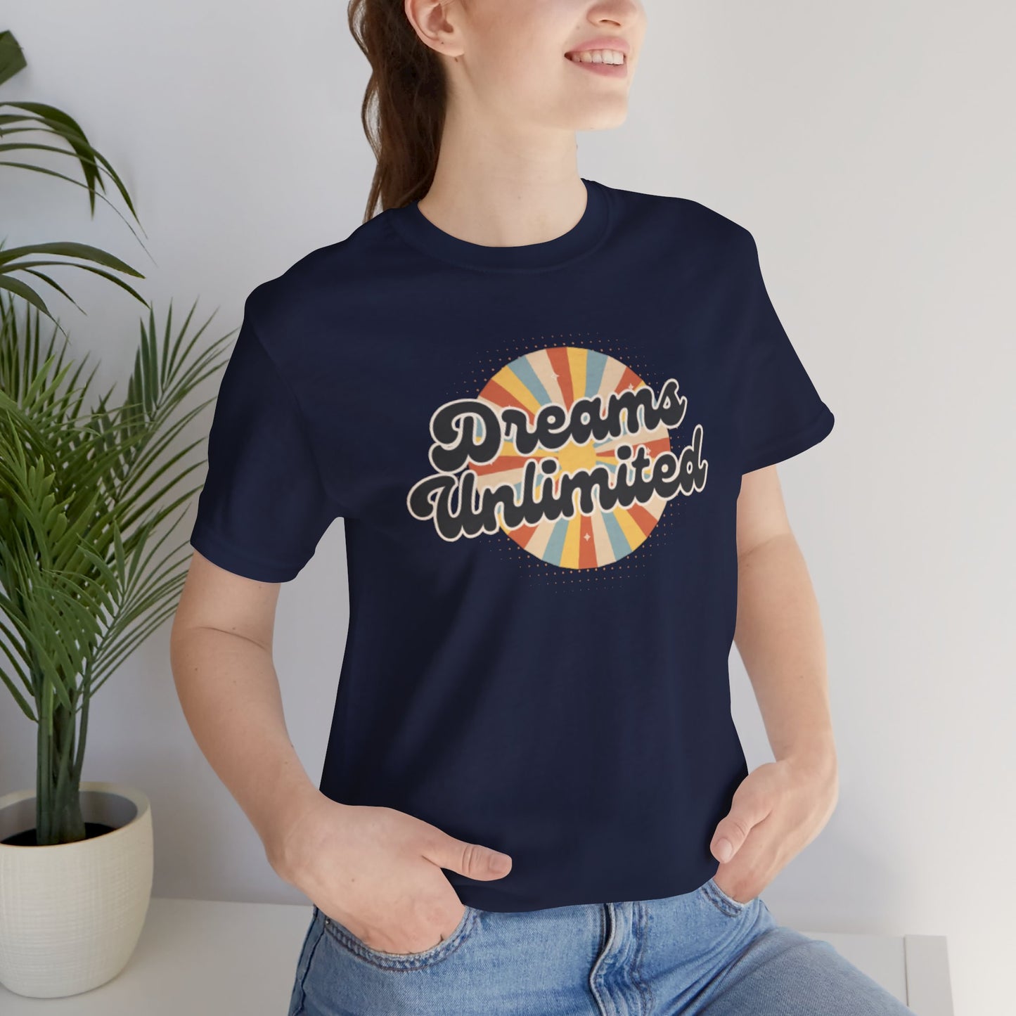 Dreams Unlimited Tee — Retro Sunrise Graphic T‑Shirt