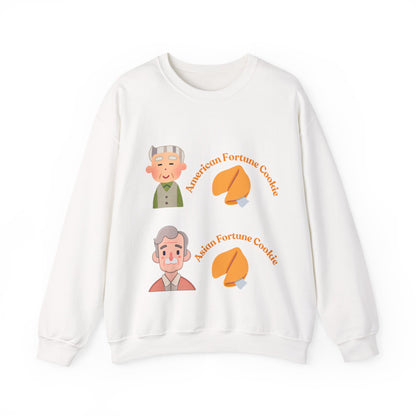 American vs Asian Fortune Cookie Crewneck – Funny Cozy Sweatshirt