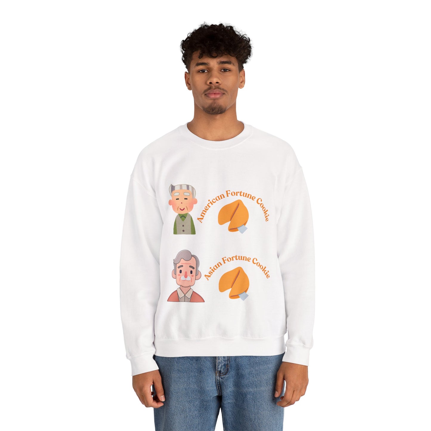 American vs Asian Fortune Cookie Crewneck – Funny Cozy Sweatshirt