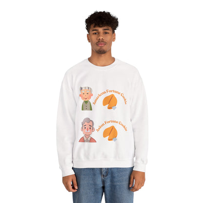 American vs Asian Fortune Cookie Crewneck – Funny Cozy Sweatshirt