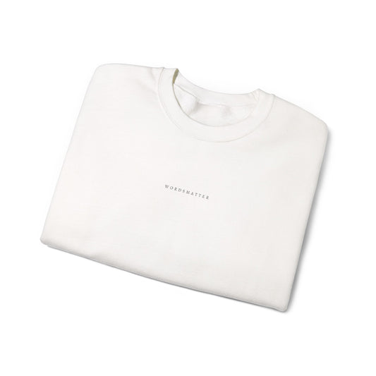 Words Matter Embroidered Sweatshirt
