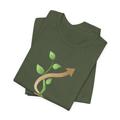 Nothing Grows in a Straight Line – Gardener's Unisex Tee
