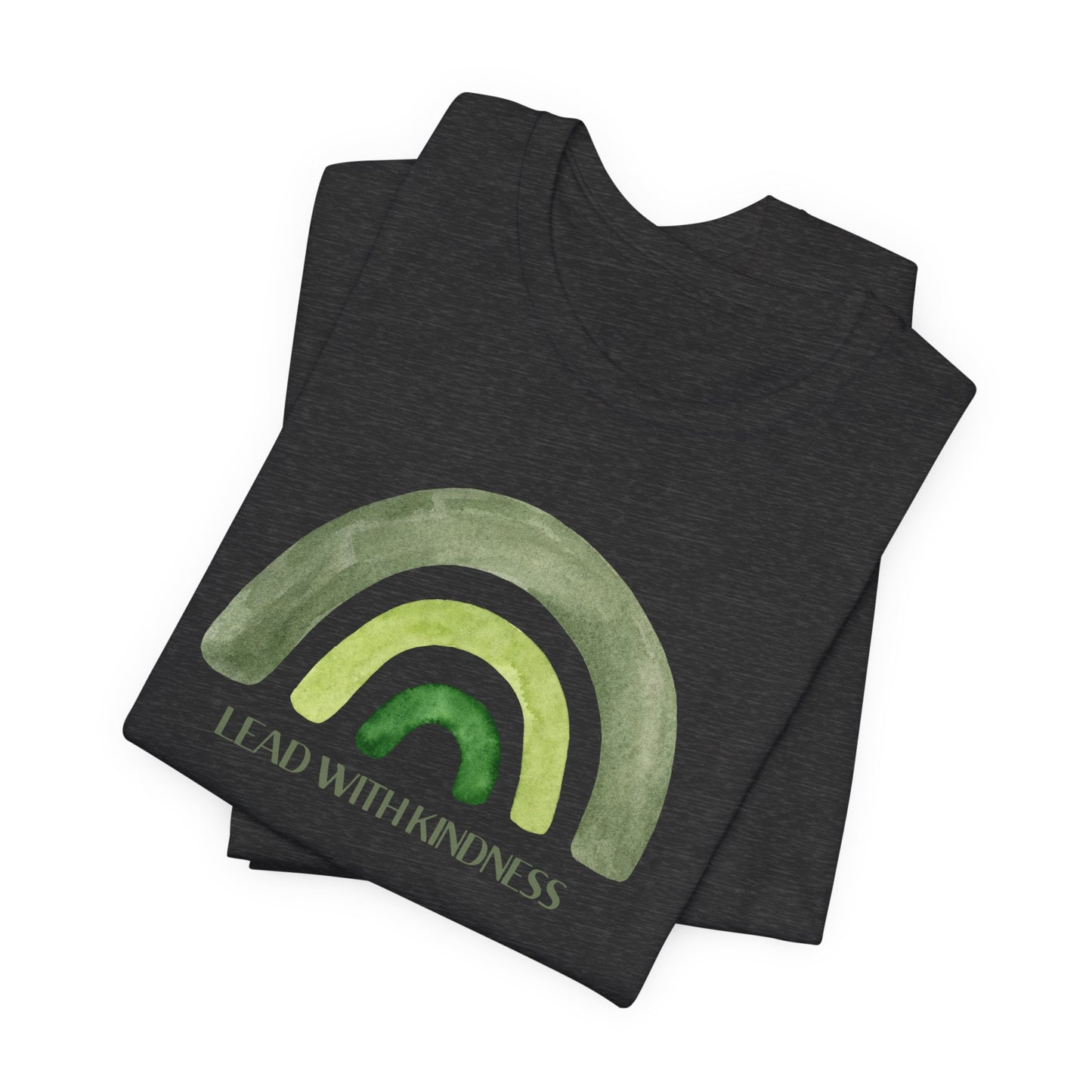 Lead With Kindness – Minimal Rainbow Graphic T-Shirt