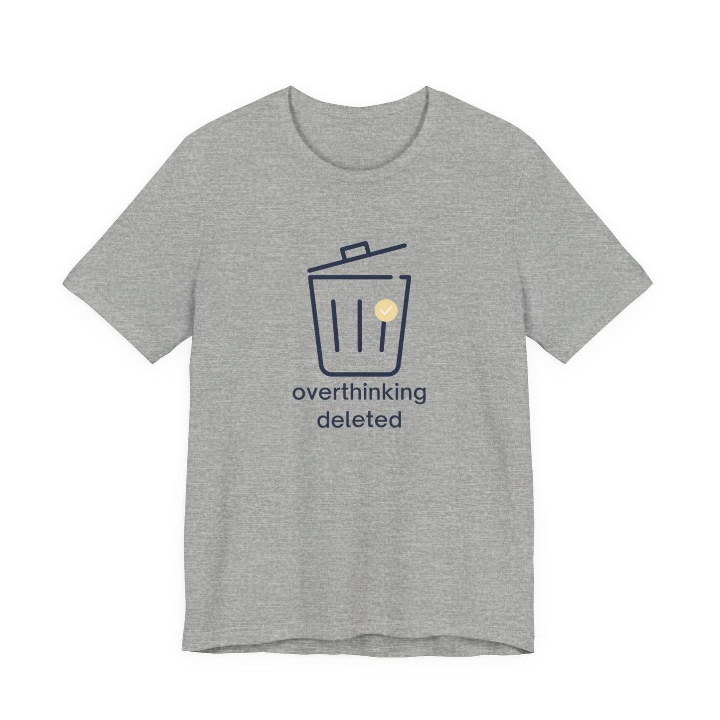 Overthinking Deleted Shirt – Minimalist Mental Health Humor Tee