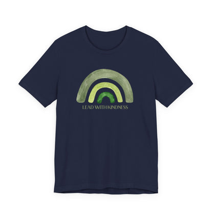Lead With Kindness – Minimal Rainbow Graphic T-Shirt
