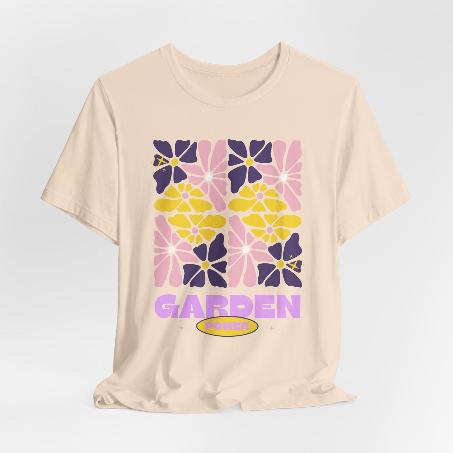 Retro Pastel Floral Shirt for Plant Lovers - Floral Garden Power