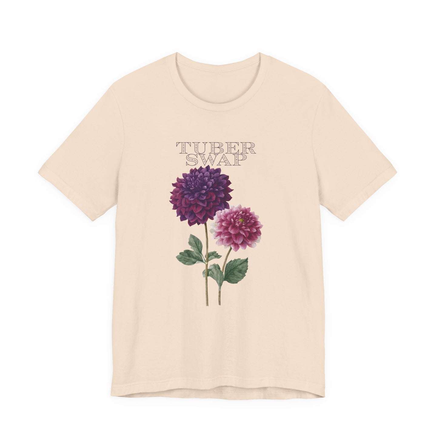 Floral Dahlia Tuber Swap — Vintage Botanical Graphic T-Shirt