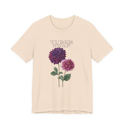 Floral Dahlia Tuber Swap — Vintage Botanical Graphic T-Shirt