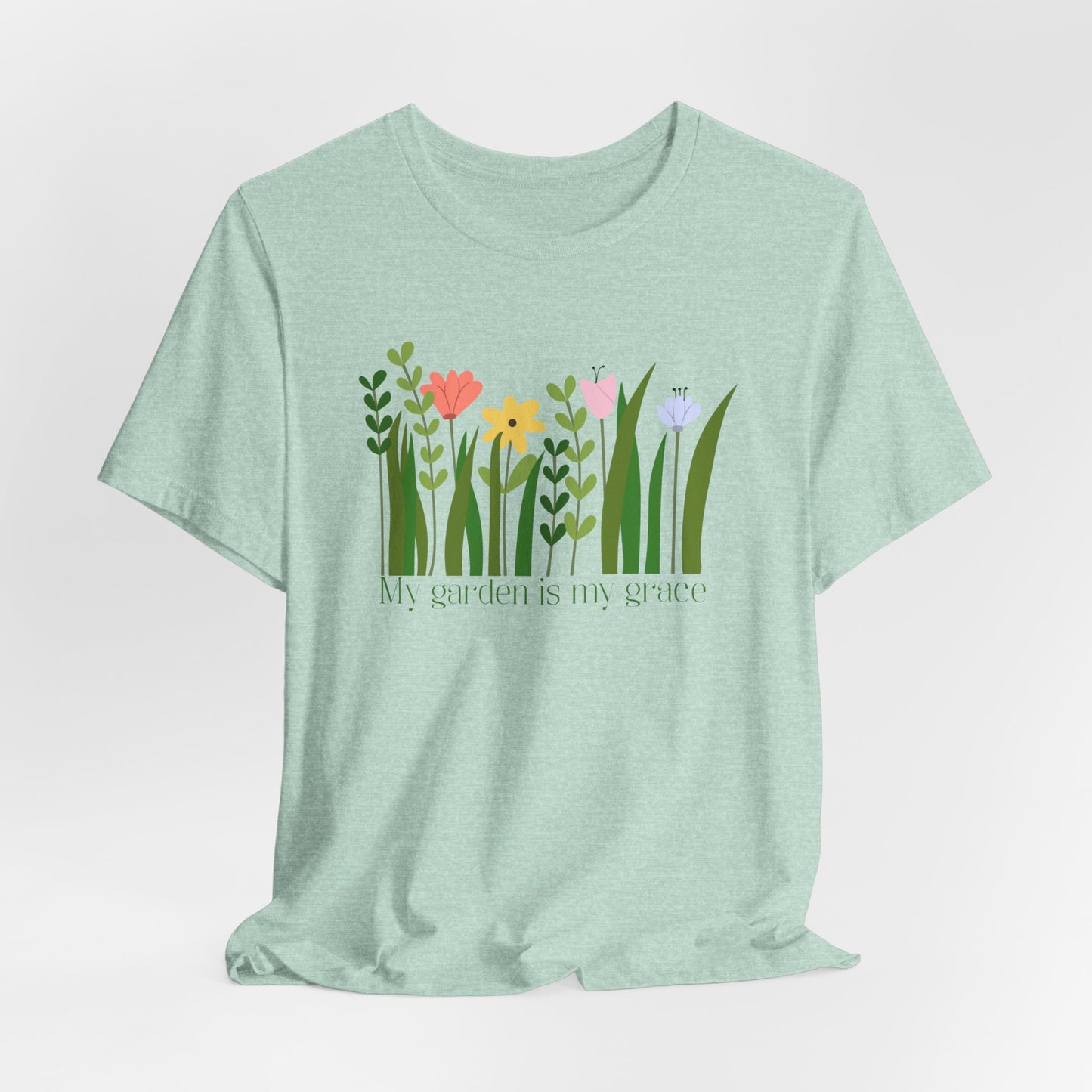 Floral Garden — My Garden Is My Grace Tee