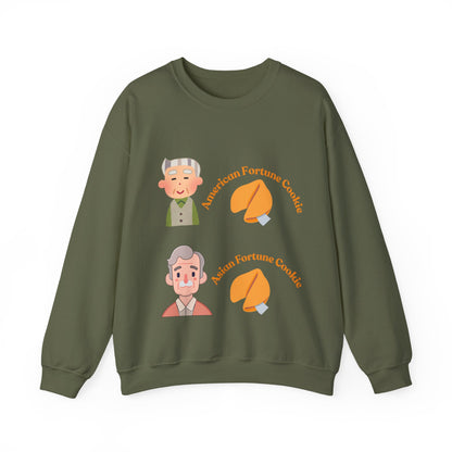 American vs Asian Fortune Cookie Crewneck – Funny Cozy Sweatshirt