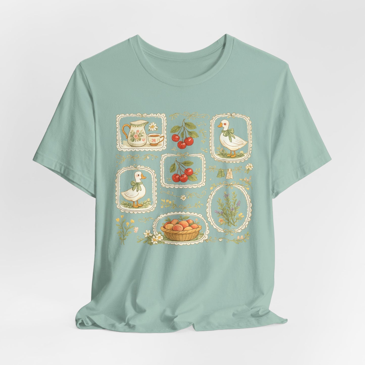 Cottage Garden Goose & Cherry Vintage Tee