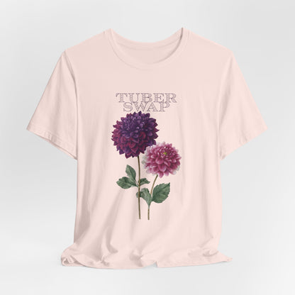 Floral Dahlia Tuber Swap — Vintage Botanical Graphic T-Shirt