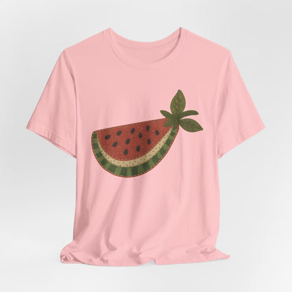 Watermelon Slice Faux Patchwork Tee