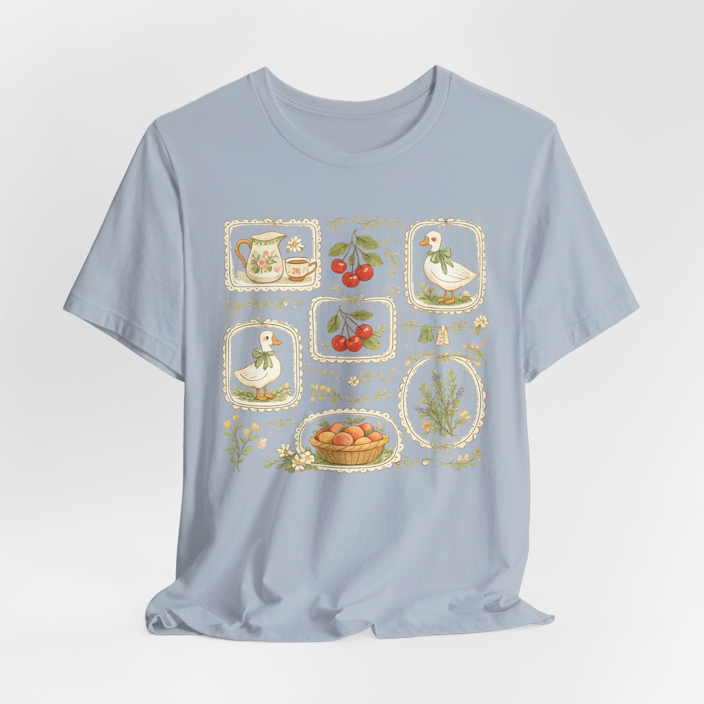 Cottage Garden Goose & Cherry Vintage Tee