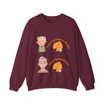 American vs Asian Fortune Cookie Crewneck – Funny Cozy Sweatshirt