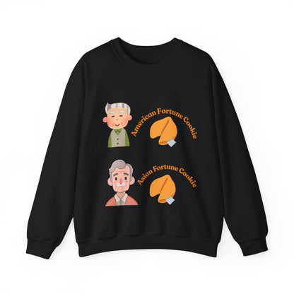 American vs Asian Fortune Cookie Crewneck – Funny Cozy Sweatshirt