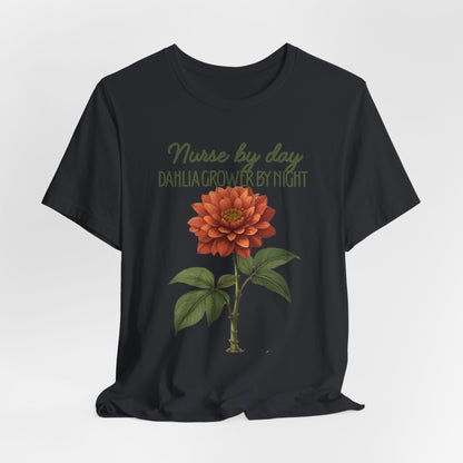 Dahlia Grower Tee — Vintage Botanical Flower Shirt