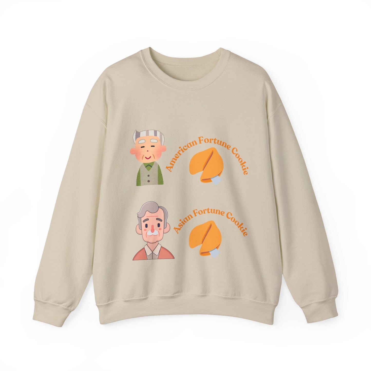 American vs Asian Fortune Cookie Crewneck – Funny Cozy Sweatshirt