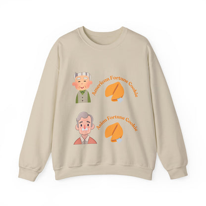 American vs Asian Fortune Cookie Crewneck – Funny Cozy Sweatshirt