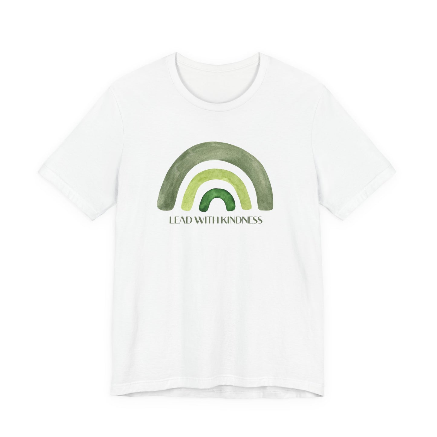 Lead With Kindness – Minimal Rainbow Graphic T-Shirt