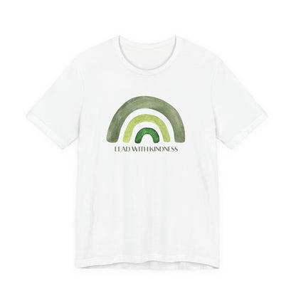 Lead With Kindness – Minimal Rainbow Graphic T-Shirt