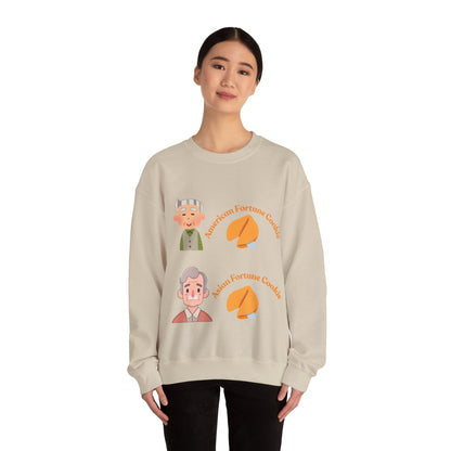 American vs Asian Fortune Cookie Crewneck – Funny Cozy Sweatshirt