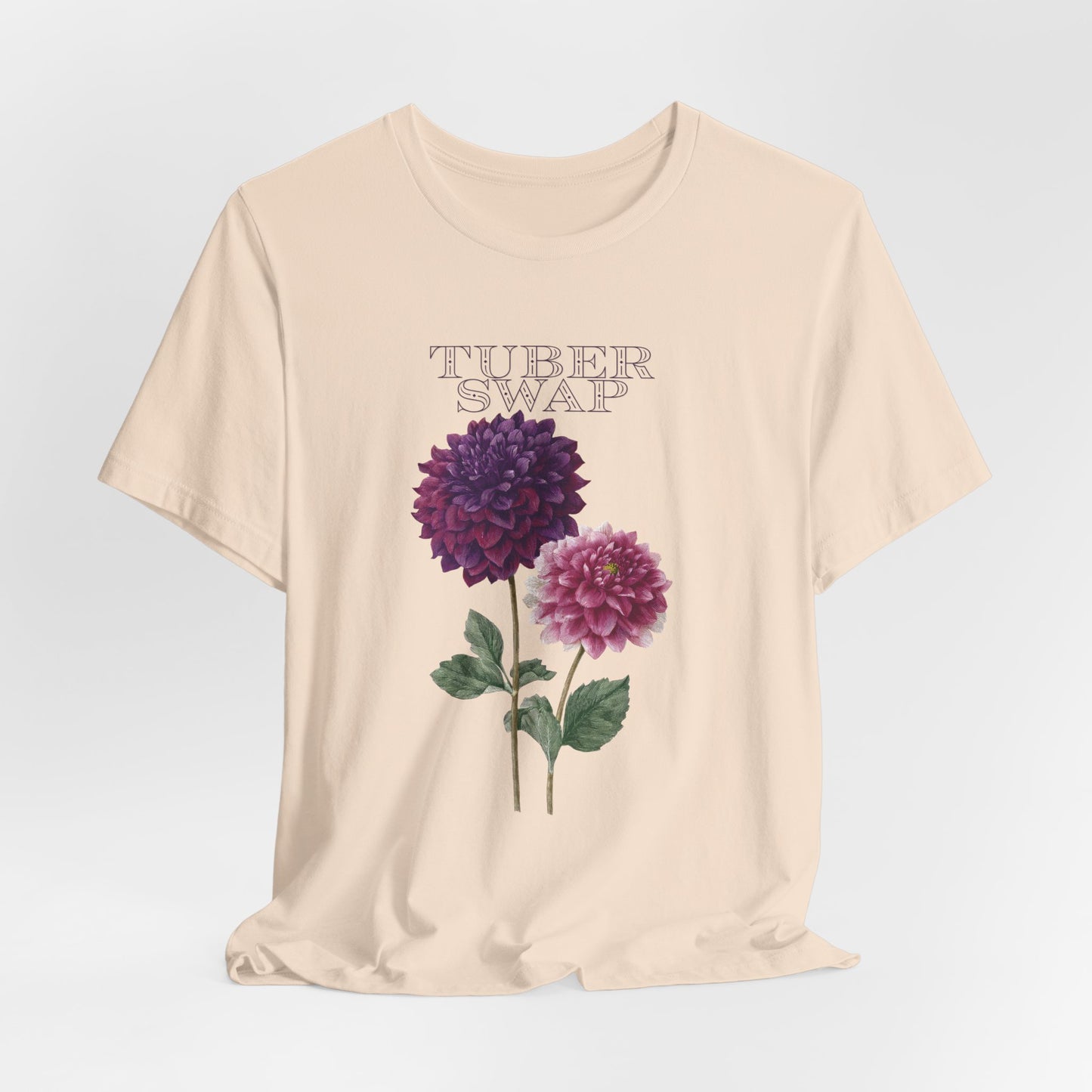 Floral Dahlia Tuber Swap — Vintage Botanical Graphic T-Shirt