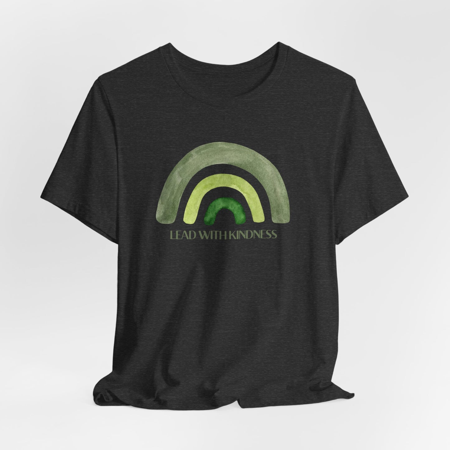 Lead With Kindness – Minimal Rainbow Graphic T-Shirt