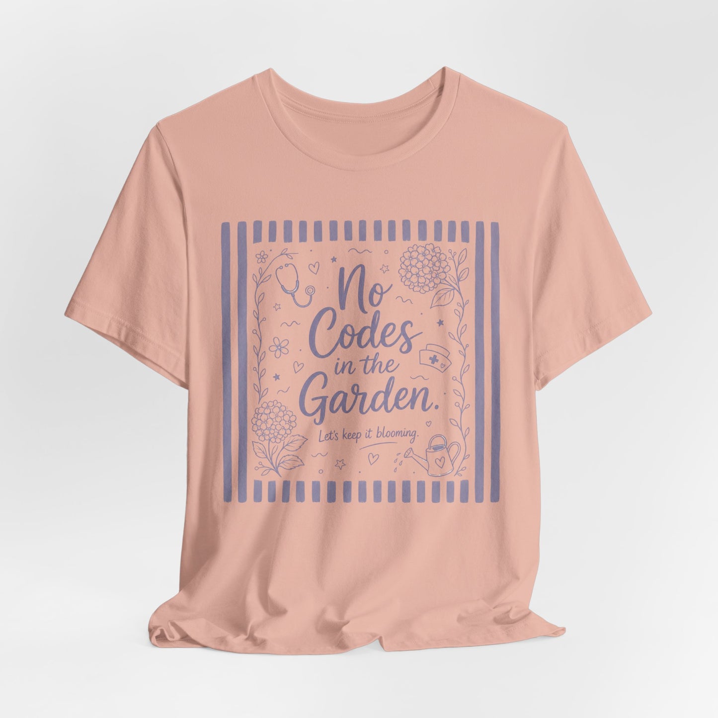 No Codes in the Garden Floral Tee — Relaxed Gardening Shirt