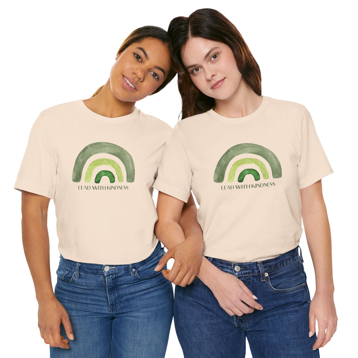 Lead With Kindness – Minimal Rainbow Graphic T-Shirt