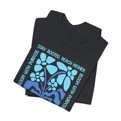 Keep Growing Plant Tee — Inspirational Botanical Graphic T‑Shirt