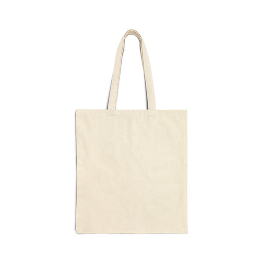 Canvas Tote Bag — Retro Polka Dot Cat Print Reusable Shopper