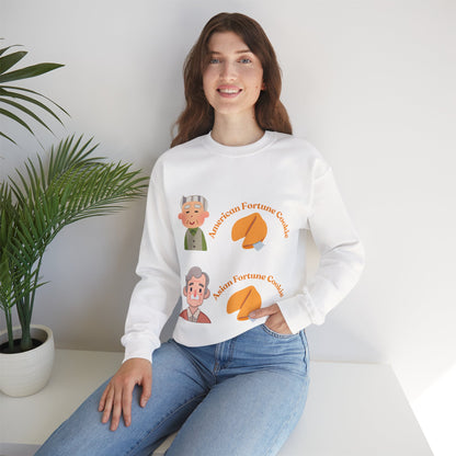 American vs Asian Fortune Cookie Crewneck – Funny Cozy Sweatshirt