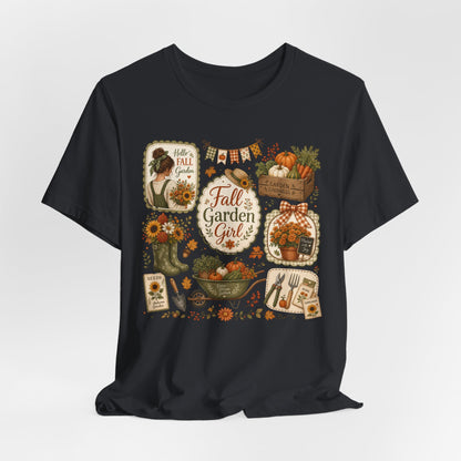 Fall Garden Girl with Leaves Tee
