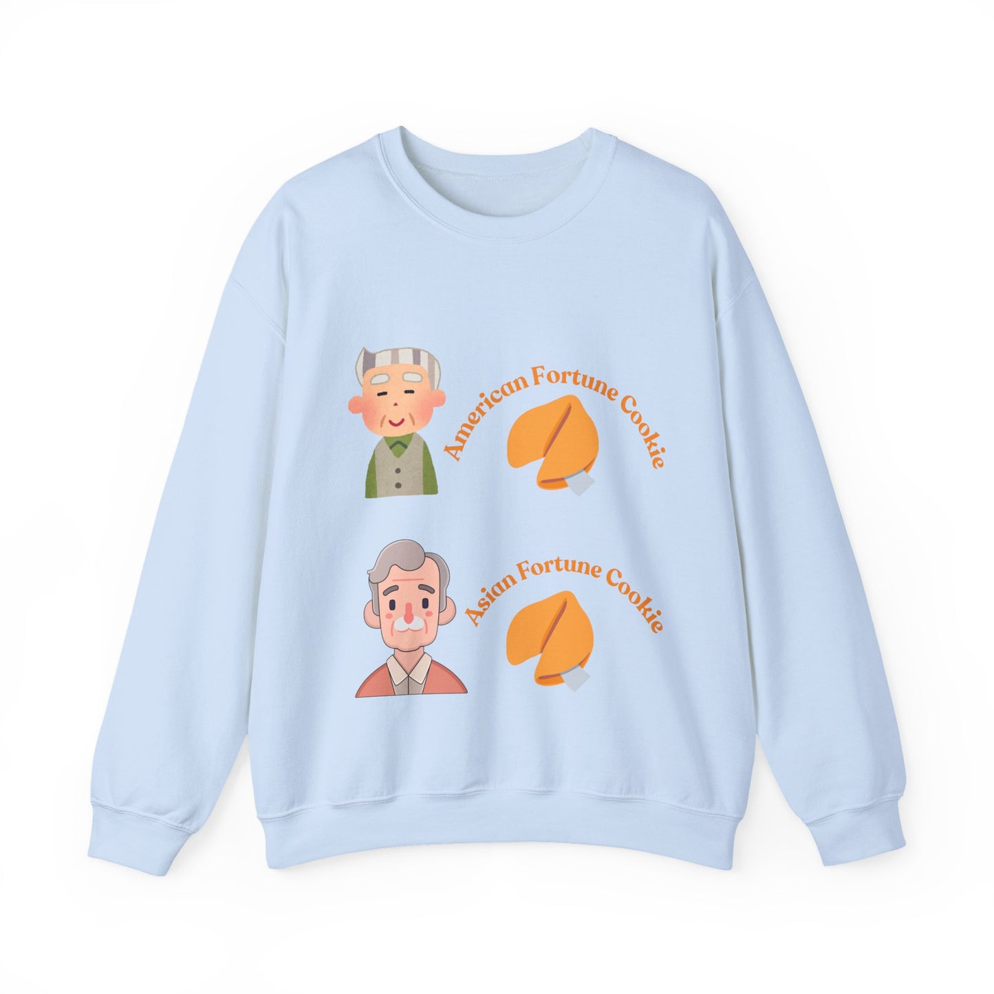 American vs Asian Fortune Cookie Crewneck – Funny Cozy Sweatshirt