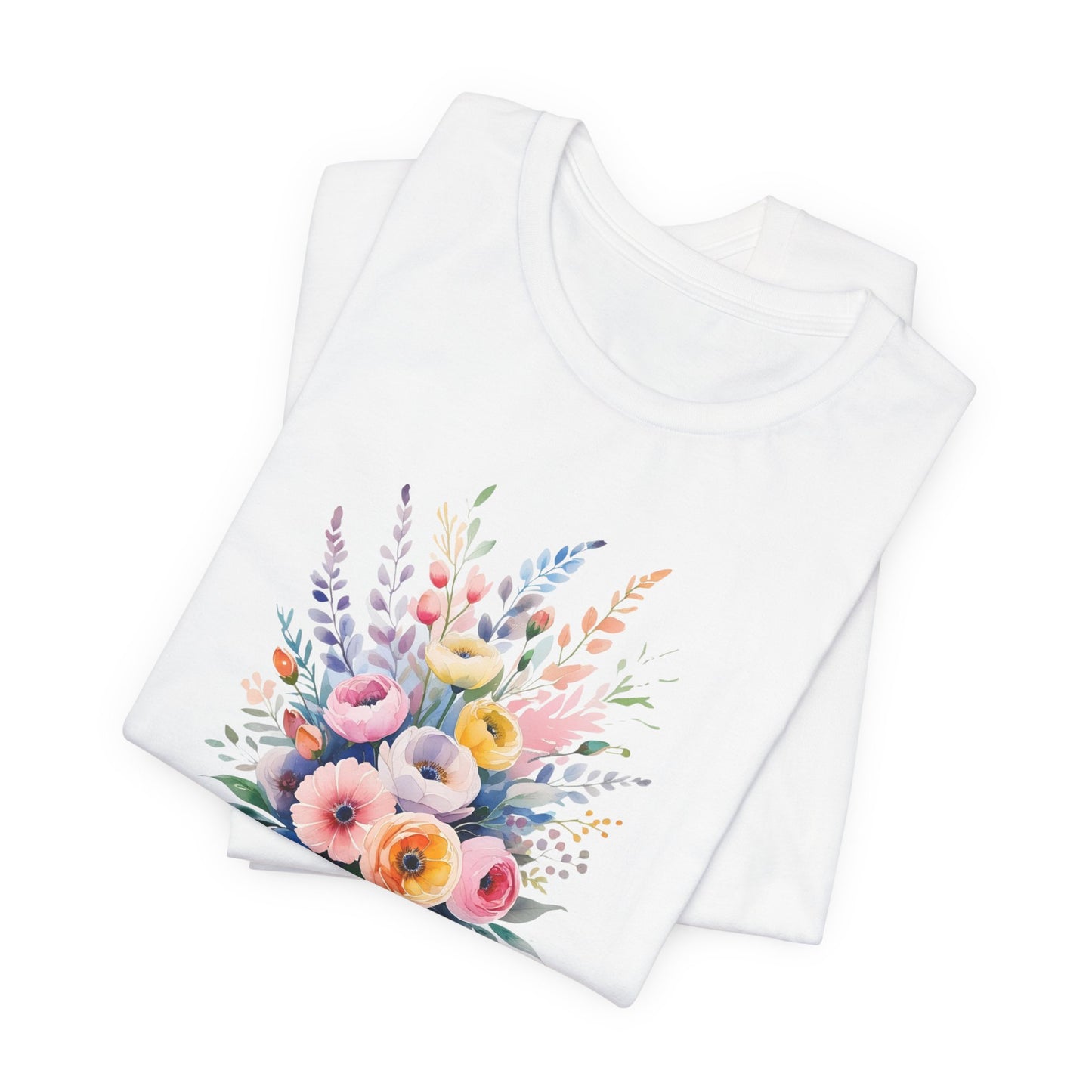 Classic Floral Vase – Minimal Feel-Good Unisex Tee