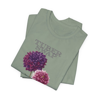 Floral Dahlia Tuber Swap — Vintage Botanical Graphic T-Shirt