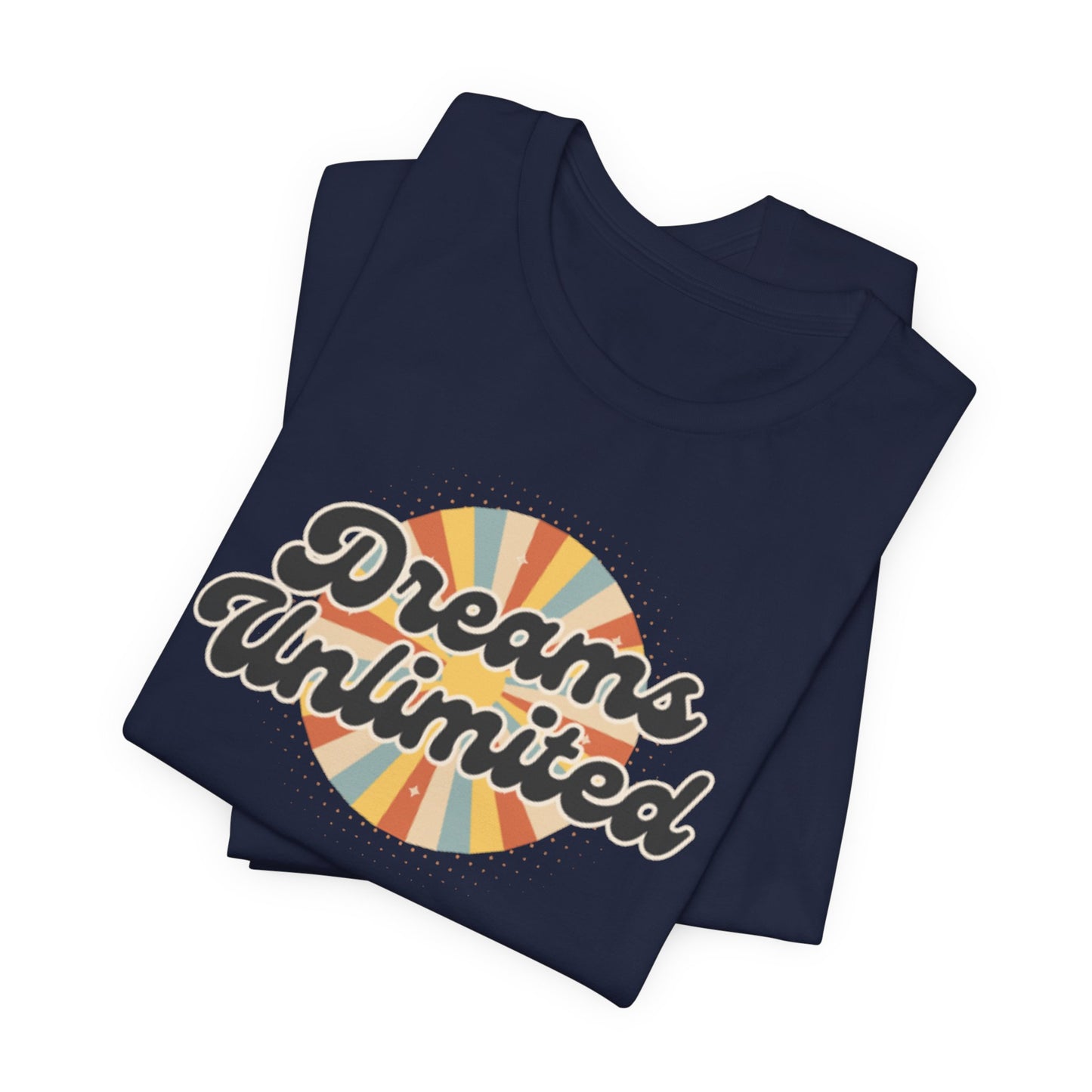 Dreams Unlimited Tee — Retro Sunrise Graphic T‑Shirt